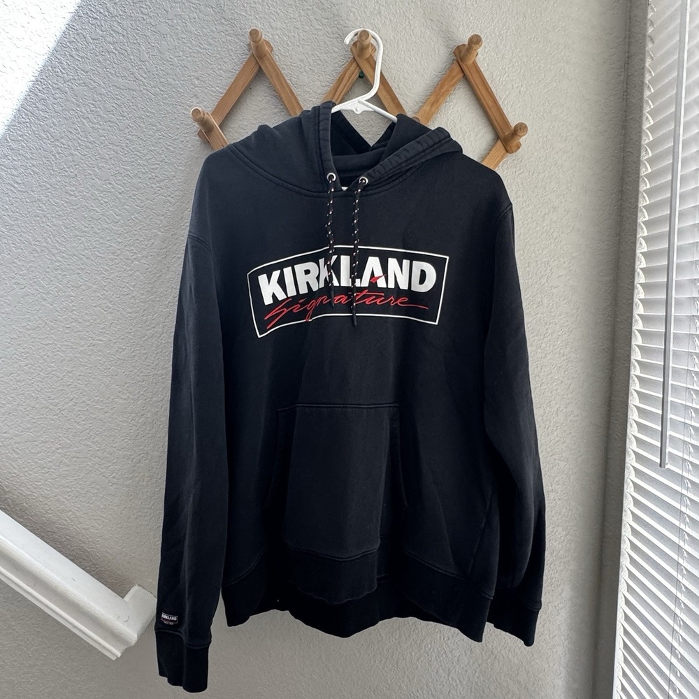 Kirkland Signature Hoodie Sweatshirt LARGE MEN'S/XL WOMEN'S Box Logo Costco